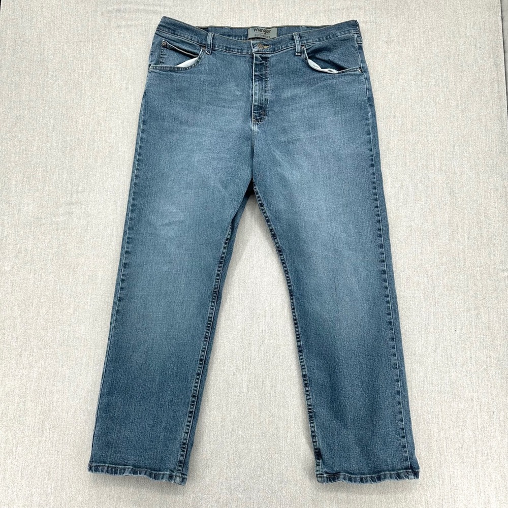 Wrangler Jeans Men 38x30 Blue Authentics Straight Leg Stretch Denim 10ZM200MB